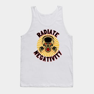 Radiate Negativity - biohazard toxicity face mask Tank Top